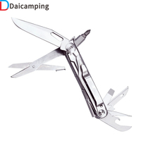 Daicamping DL15 EDC Outdoors Camping Hunting Multi Tools Kit 440C Portable Folding Knife Scissors Screwdriver Bit Hand Tool Set