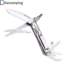 Daicamping-Kit Portátil Multi Ferramentas, Faca Dobrável, Tesoura, Chave De Fenda, Conjunto De Ferramentas De Mão, Camping Ao Ar Livre, Caça, DL15, EDC, 440C