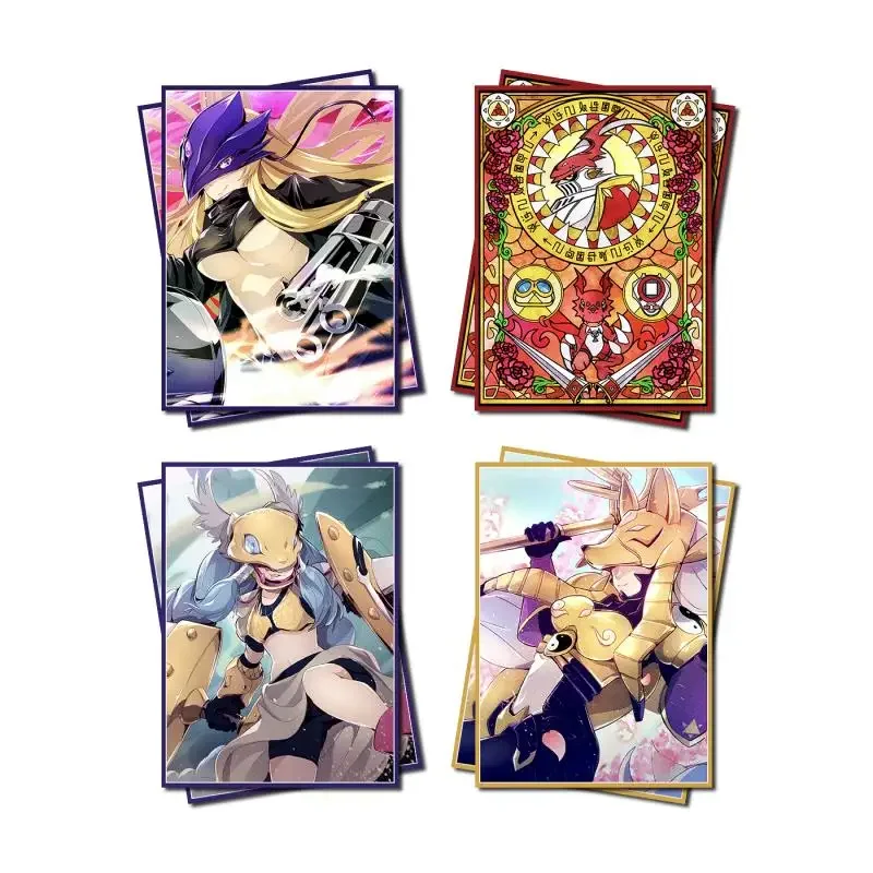 Anime Digital Monster DTCG Card Sleeve Beelzebumon Dukemon Mugendramon Angewomon Collectibles Gift Toys 60Pcs/Set 67*92MM