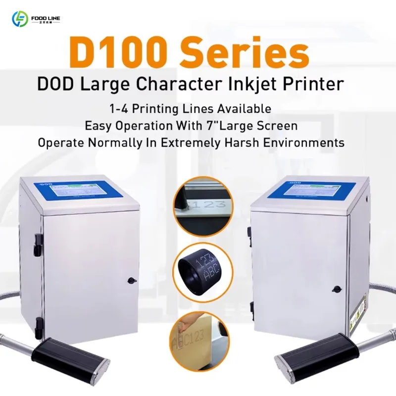 Industrial Barcode Printing Machine White Ink Jet Printer Large Character DOD Inkjet Printer for Paper Fire Hose Wholesaled