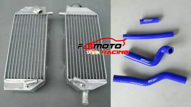 Aluminum radiator + Silicone hose FOR Suzuki RM 125 RM125 2001 2002 2003 2004 2005 2006 2007