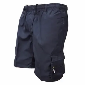 Calça casual de trabalho masculina, roupa de bolso grande, elástico na cintura, roupa esportiva, 5 pontos, nova, verão, 2022 8 principais vendas short apertado sexy homem - №8