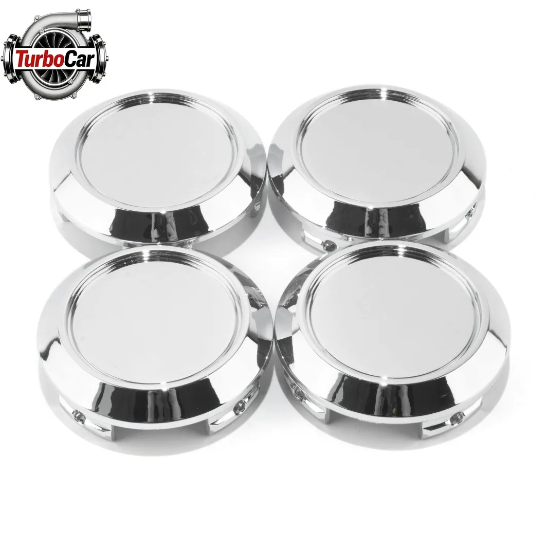 

4pcs 64mm 2.53in Chrome Wheel Rim Center Caps Replacements ID:60mm(2.36in)
