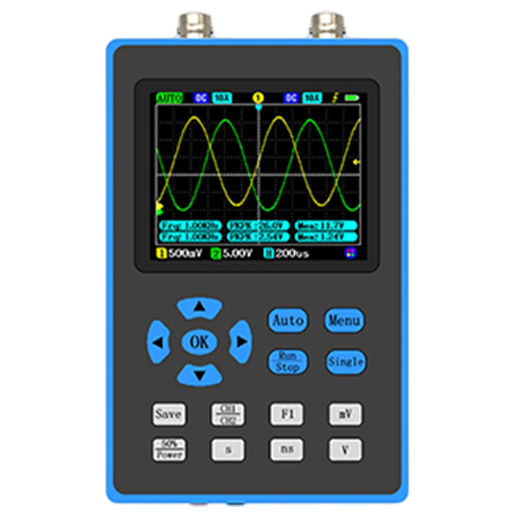 Digital Portable USB Oscilloscope 120MHz Bandwidth Dual Channel 500M Sampling Rate 28inch Large Screen for Car/ Appliance Repair