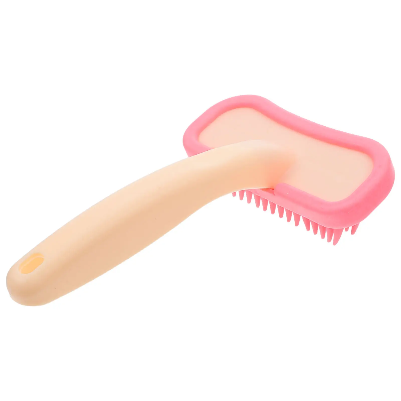 Bunny Grooming Brush Pink Soft Silicone Small Pet Bath Massage Tool Rabbit Comb Guinea Pig Brush Deshedding Shedding Hair view 4