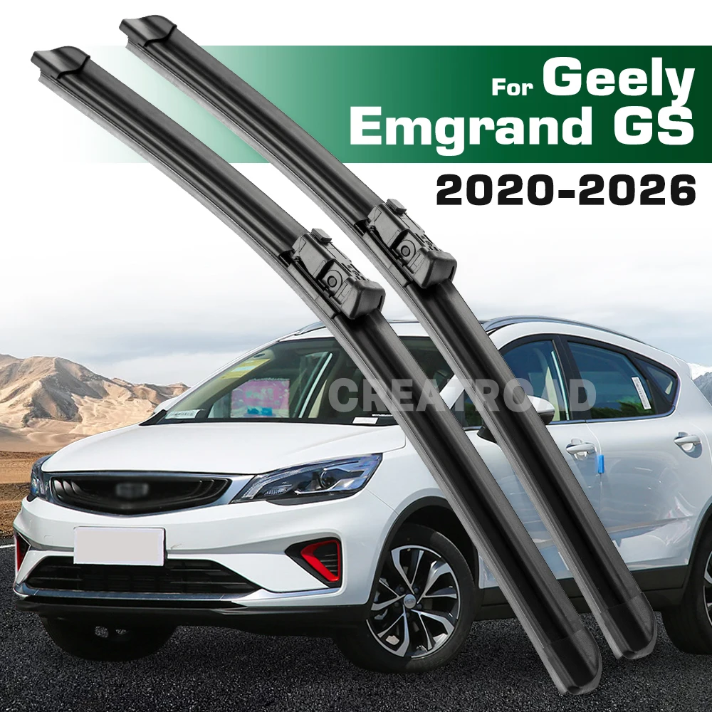 

GREATROAD Wiper LHD&RHD Front Wiper Blades Set For Geely Emgrand GS 2020 - 2026 Windshield Windscreen Window Brush 24"+17"
