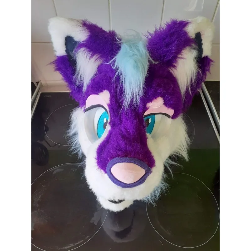 Fursuit Head Blue Fur May Help Create A Localized Effect Headgear Costumes