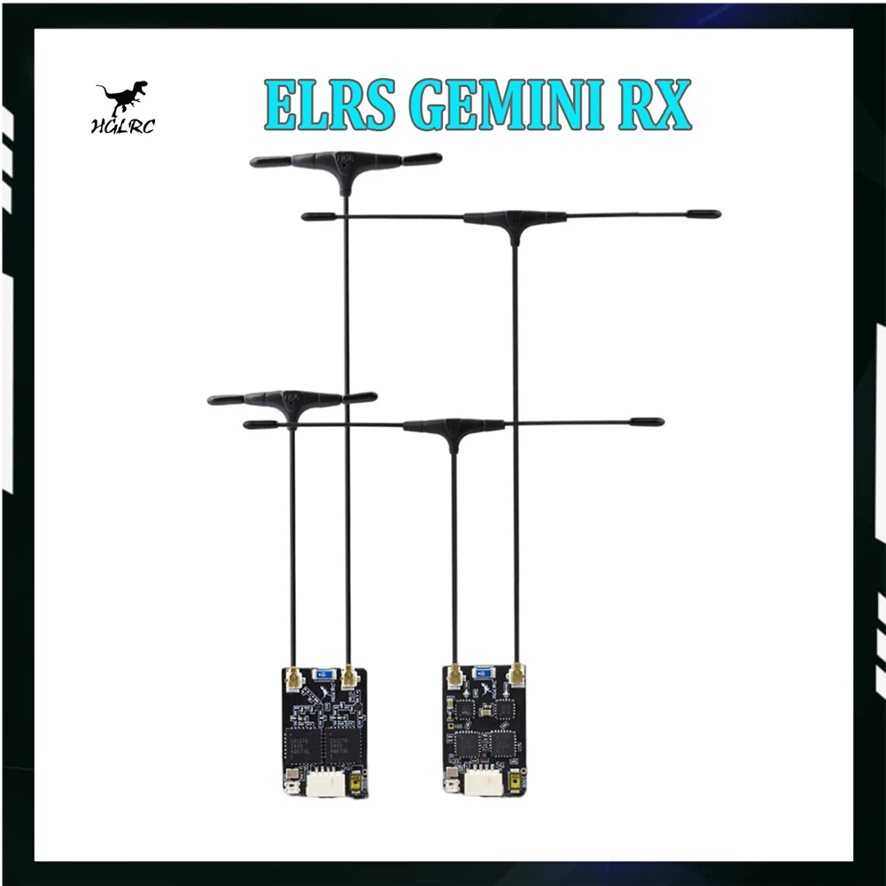 HGLRC-Récepteur ELRS GEMINI RX pour touristes, 2.4G/915Mhz, pour avion RC FPV, importateur longue portée