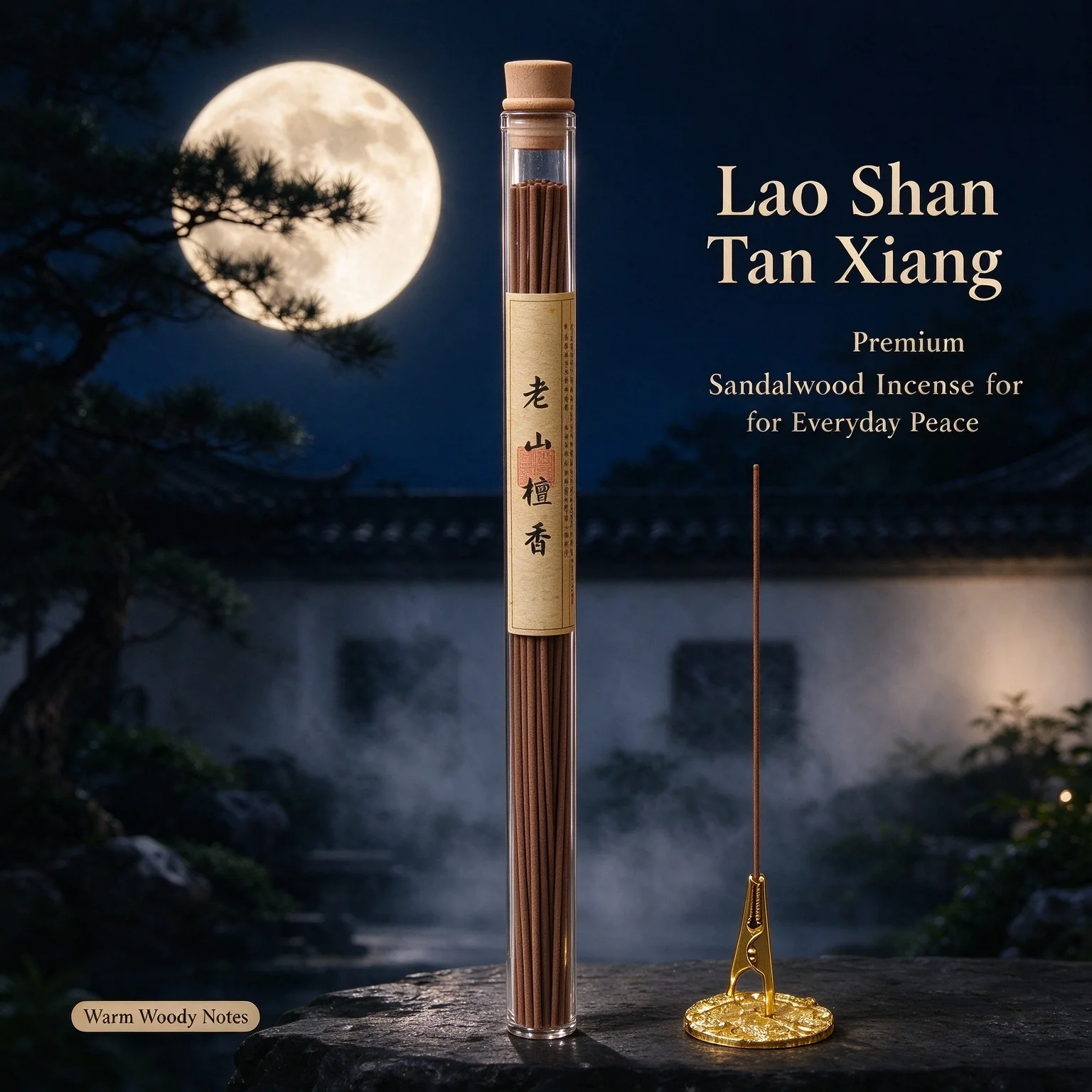Premium Lao Shan Tan Xiang Sandalwood Incense Sticks Natural Bakhoor Aroma Sticks For Majlis Prayer Home Room Fragrance