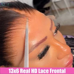 13x6 HD lace Frontal Invisible HD Transparent Lace Melt Skins Straight 13x4 HD Lace Only Human Hair Pre Plucked 4x4 HD Closure