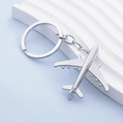 European and American fashion simulation airplane creative keychain business small gift keychain pendant