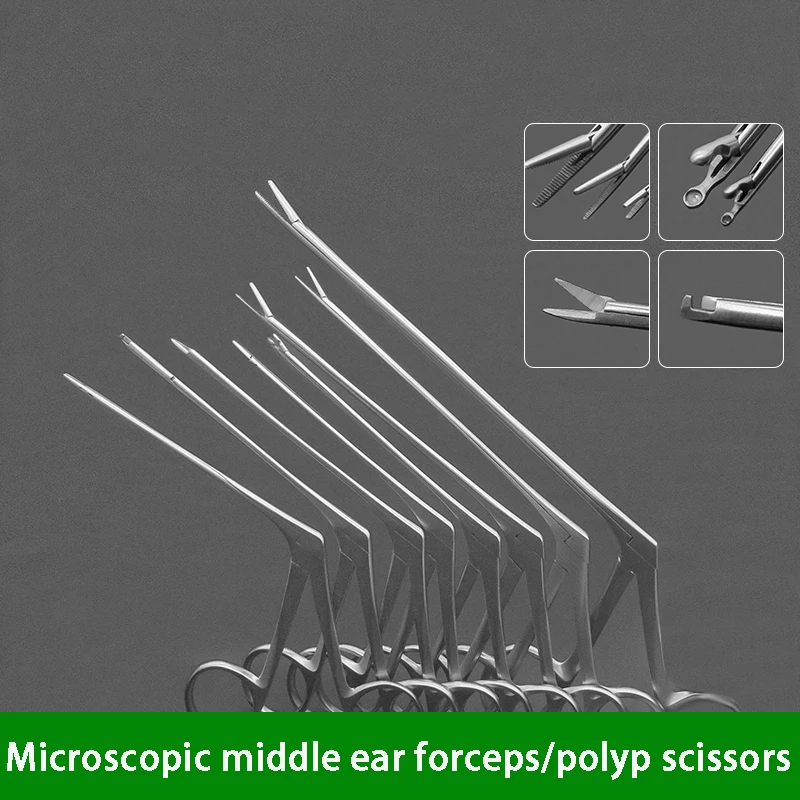 Microforceps Large And Small Wheat Head Malleus Polyp Cutting Earwax Cerumen Clip Ear Picking Forceps Middle Ear Forceps