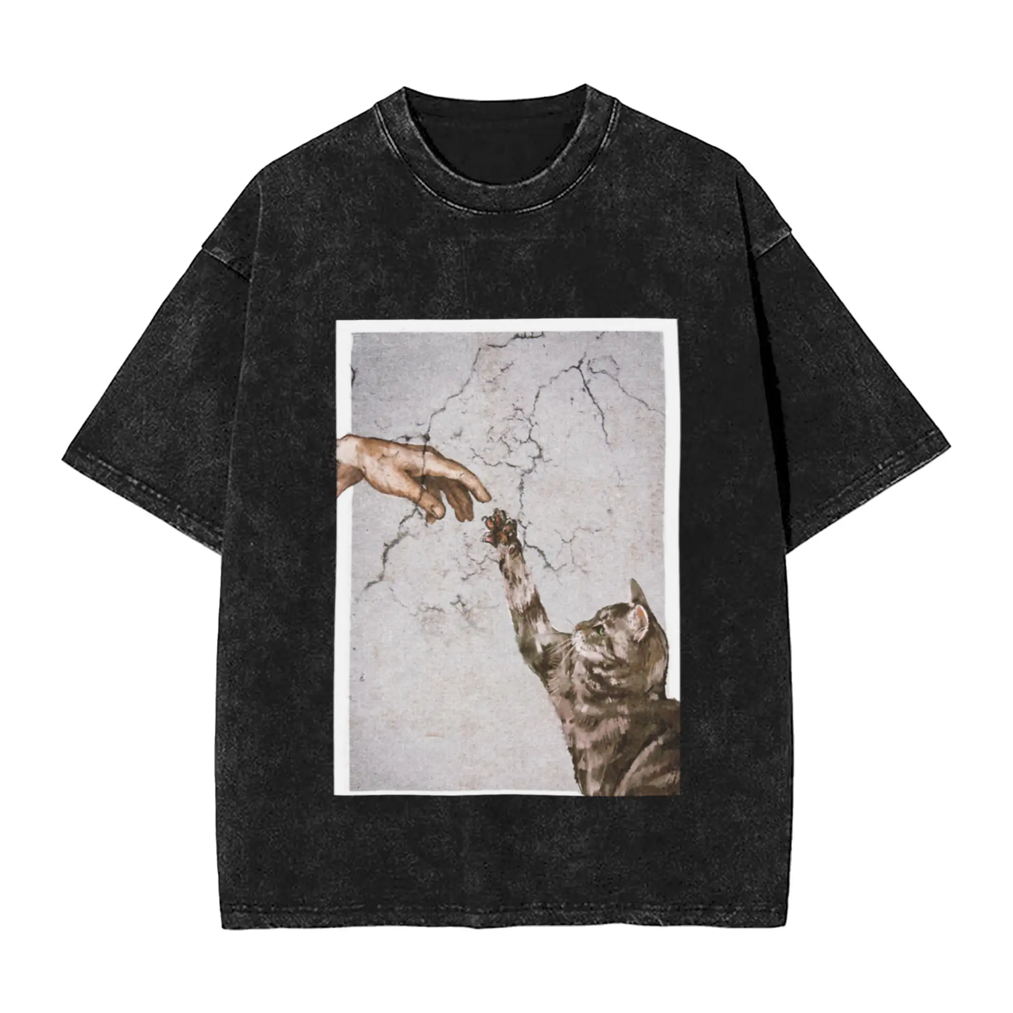 When Adam created the domesticated cat  Unique Cool A Vintage Oversized Cotton Unisex T-Shirts