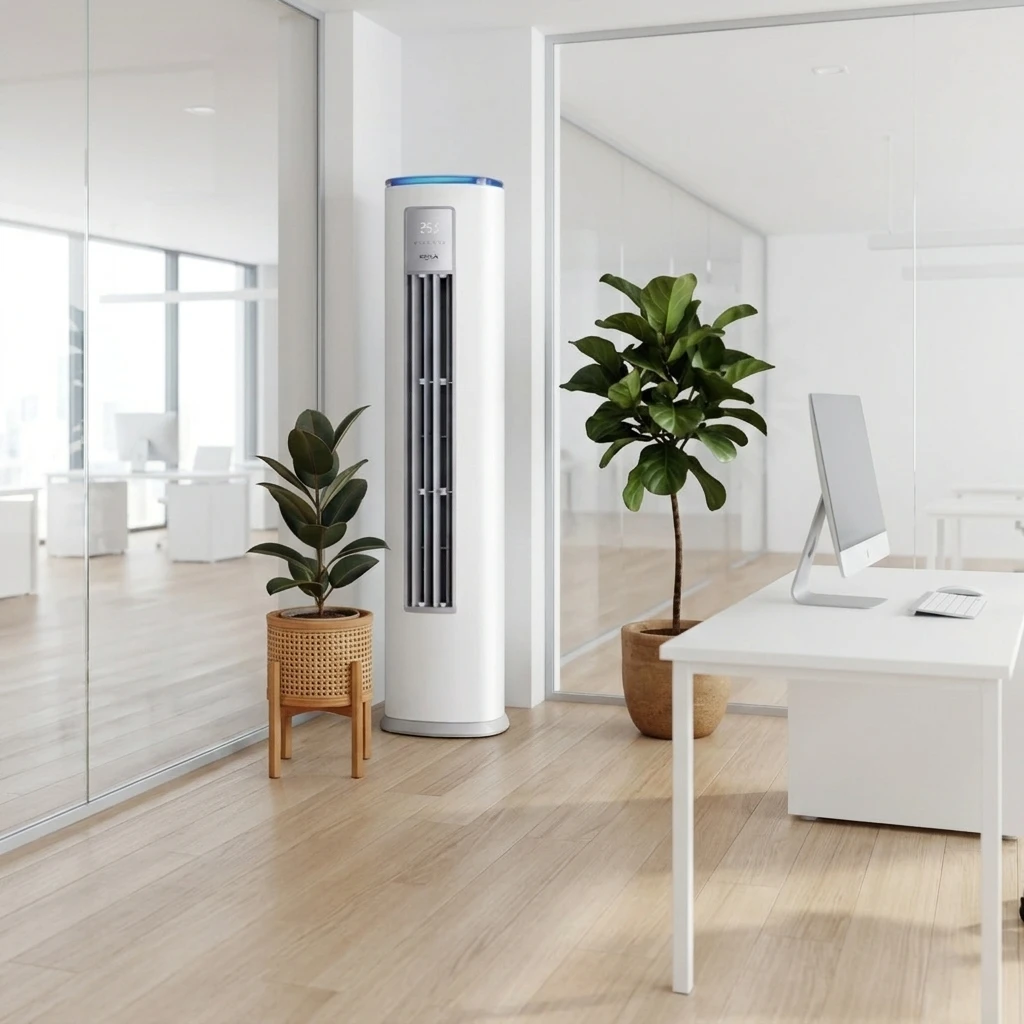 Energy Class Inverter Floor Standing Air Conditioner R32 Refrigerant Cooling Heating Home Office Equipment