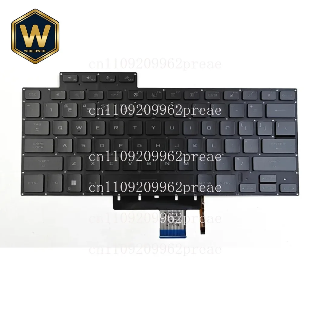 

S For Asus ROG Flow X16 GV601 GV601RE GV601RM GV601RW 2022 Laptop US Backlit Keyboard