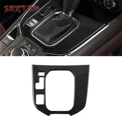 Carbon Fiber Gear Panel Shift Decor Panel Cover Sticker Decorative Frame For Mazda CX-9 CX9 2016-2023 Car Interior Accessories