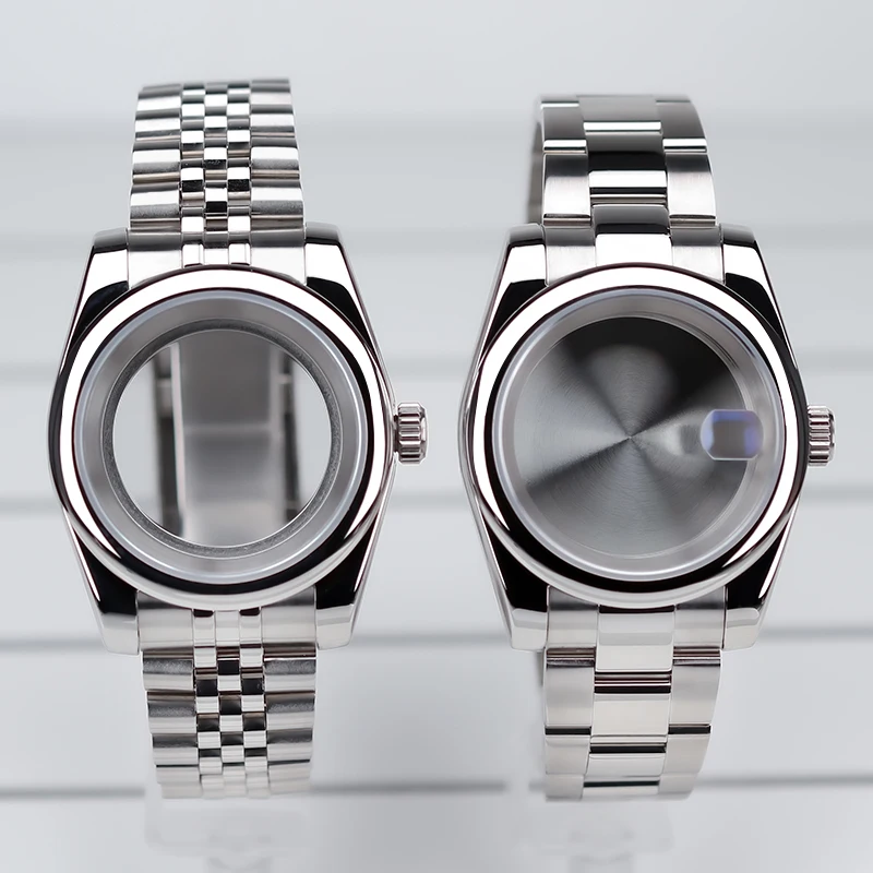 

Корпус NH35 39 мм, сапфировое стекло, нержавеющая сталь, водонепроницаемый мод Seik, подходит для NH35, NH36, NH38, механизм, корпус часов с циферблатом 28,5 мм