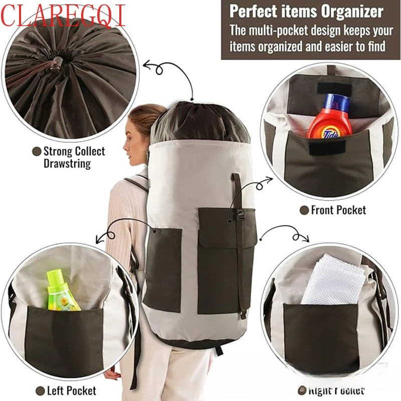Ultra Large capacity travel laundry bagStorage of dirty clothes laundry backpack dorm room essentials for guys Concise Laundry