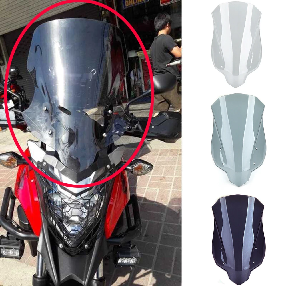 

Clear Front Windshield Windscreen Deflector Screen For Honda CB500X 2016 2017 2018 2019 Black Clear