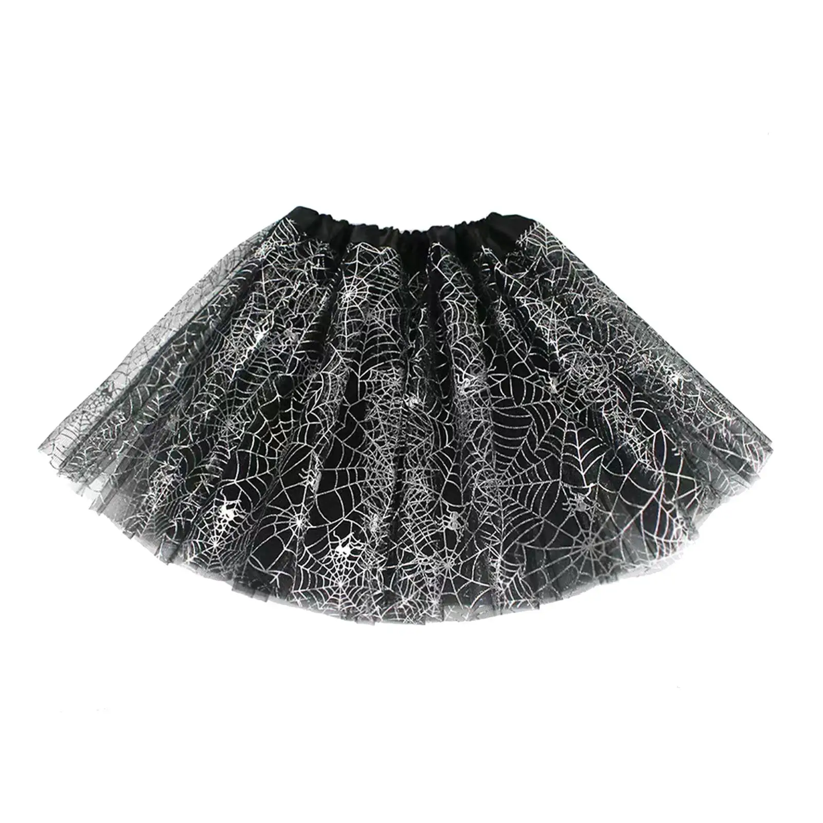 

Halloween Tulle Tutu Skirt Costume Spiders Patterns Supplies Layered Party Dress for Proms Beach Outfit Night Club Performance