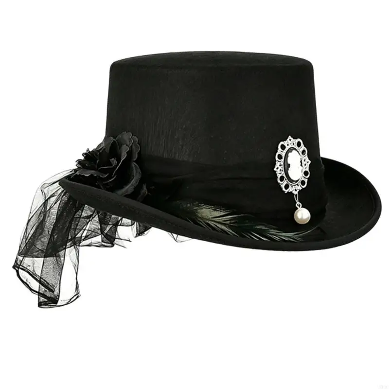 Delicate Black Lace Bucket Hat Fashion Statement Hat Great For Outdoor Festivals And Photo Props Y166