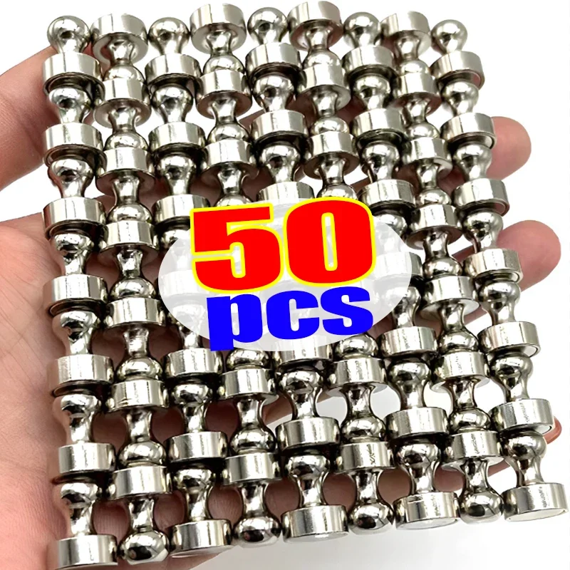 Small Metal Strong Magnetic Pushpins Whiteboard Fridge Magnet Sucker Thumbtack Power Neodymium Push Pins Office School Wholesale