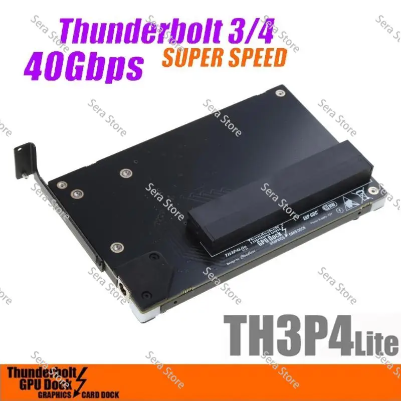 G8DB Portable TH3P4 Lite GPU Dock Graphics Video Card Extension Bracket Thunderbolt-compatible 3/4 40Gbps DC-Power Supply
