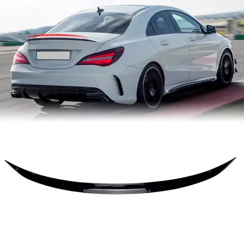 120CM Soft Rubber Rear Trunk Spoiler Fit For Mazda 3 Axela Sedan Glossy Black Universal Car Boot Lip Rear Tail Wing