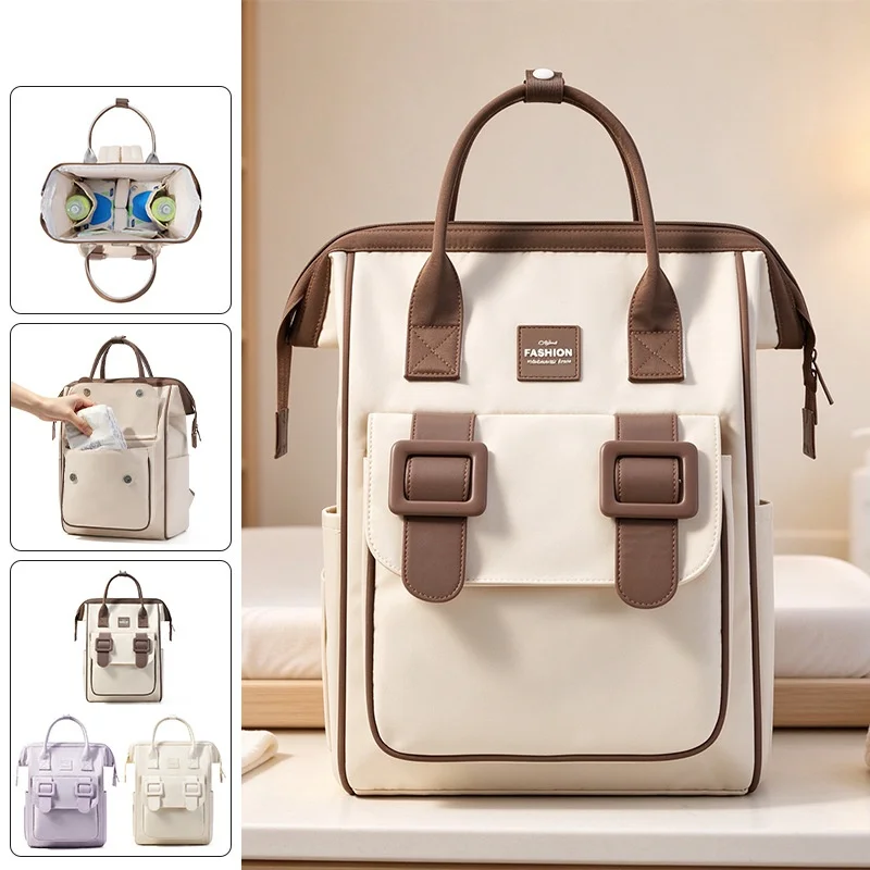 Mama Bag - Fashionable Multi-functional Maternity Bag for Outings - Large Capacity Portable Double-Shoulder Mama Bag