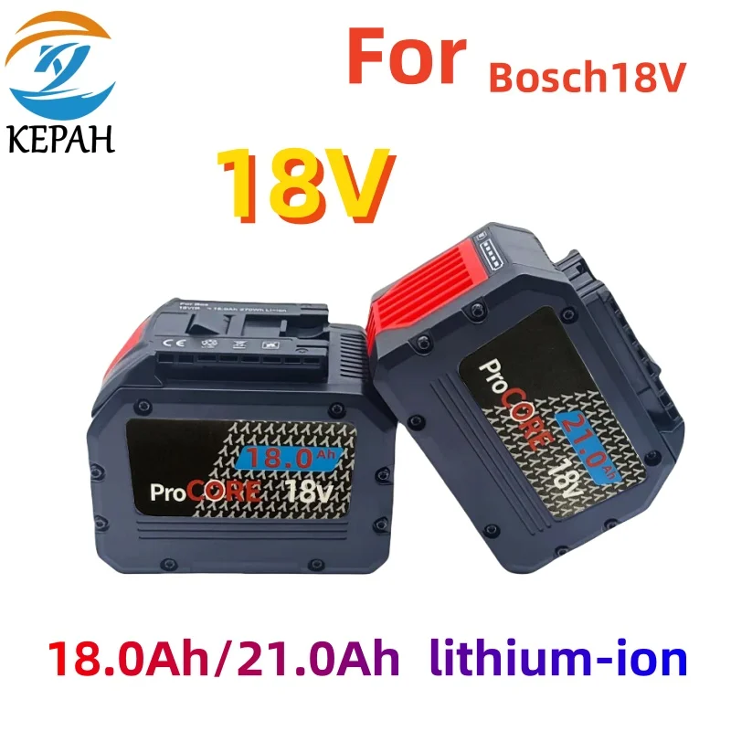 Batterie ProCORE 18.0mAh 21700 haute puissance pour remplacement 18V Bosch BAT618 GBA18V BAT609