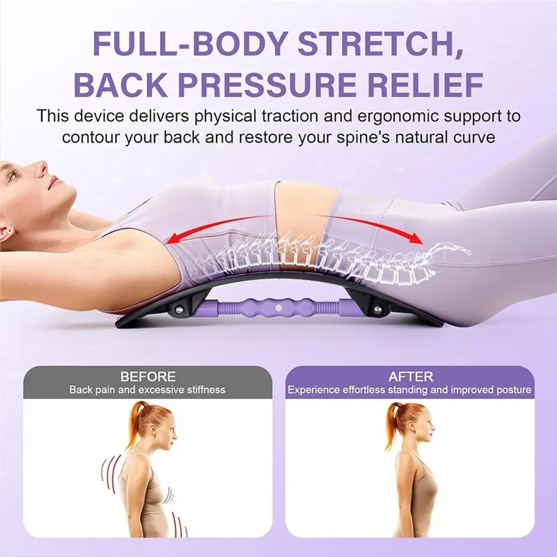 

Регулируемая подушка-опора для поясницы VEHO-Ultra Wide Back Stretcher для снятия боли в пояснице и снижения давления на позвоночник