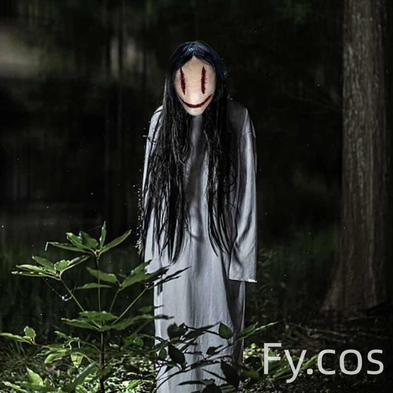 Halloween spaventoso maschera Evil Ghost Mask Carnival party Costume Cosplay Prop Full Face Latex Horror copricapo Masquerade decorazioni fai da te