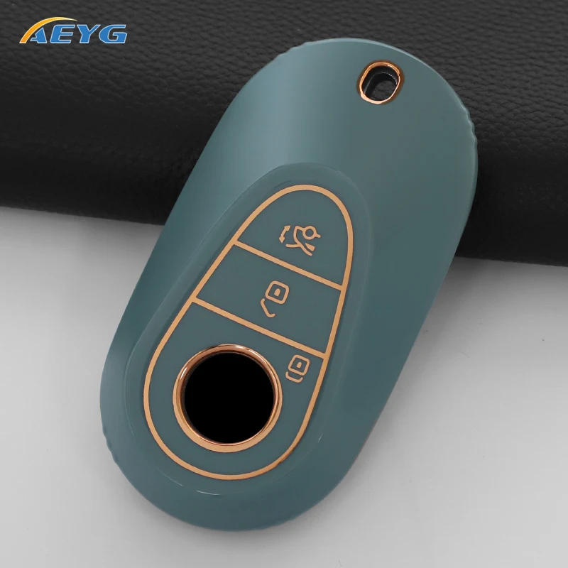 

Car Key Case Cover Shell For Mercedes Benz 2021 C Class S Class W223 S350 S400 S450 S500 C200 C260 key chain Accessories