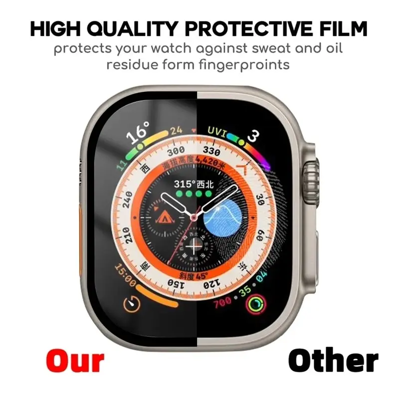 Película de laminación auxiliar para Apple Watch 9, 8, 7, 49mm, 45mm, 41mm, capa de pantalla para Iwatch Ultra Series 6, 5, 4 SE, 44mm, 40mm, 42mm, 3 unidades