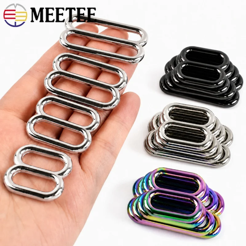 10/20Pcs 20/25/32/38mm Metal Tri-Glide Slider Buckle Bag Strap Adjuster Buckles for Backpack Belt Webbing Clasp DIY Hardware