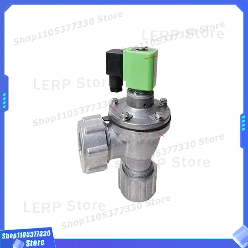 Pneumatic Right Angle Electromagnetic Pulse Valve with Nut Lock Threaded Quick Connection Fittings for Dust Collectors