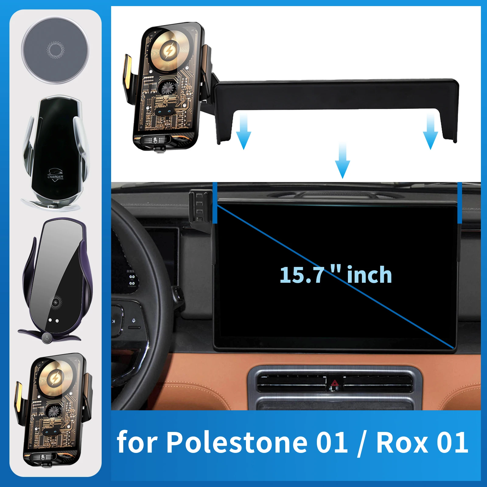 

Автомобильный держатель мобильного телефона для Polestone 01 Rox 01, кронштейн для зарядки GPS, навигационная подставка, автоаксессуары