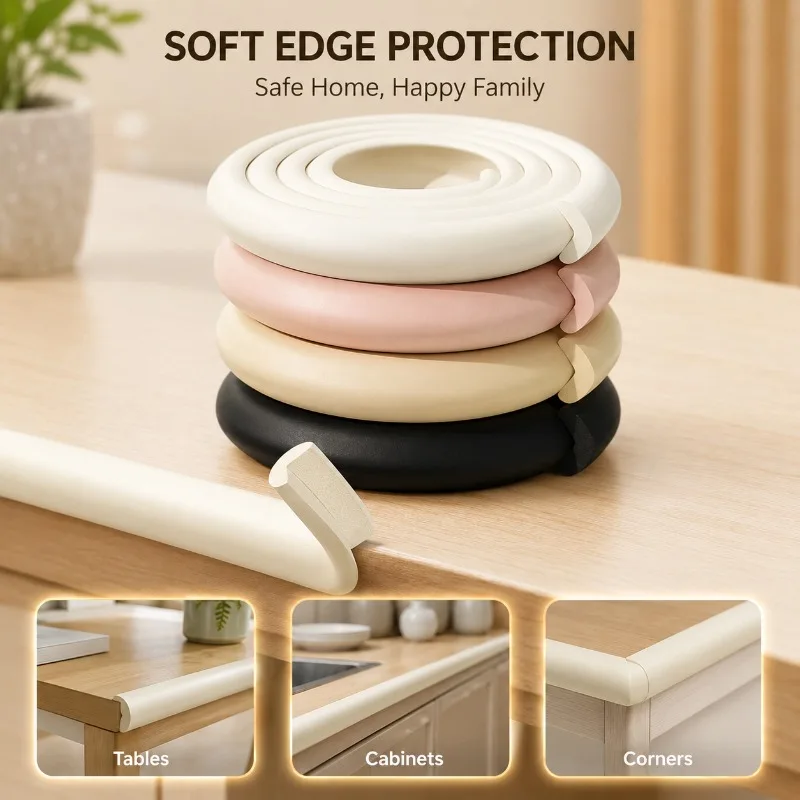 

Non-toxic Eco Self-adhesive Edge Guard Cushions Kids’ Furniture Corners Flexible Anti-collision Foam Strip Shields Toddlers