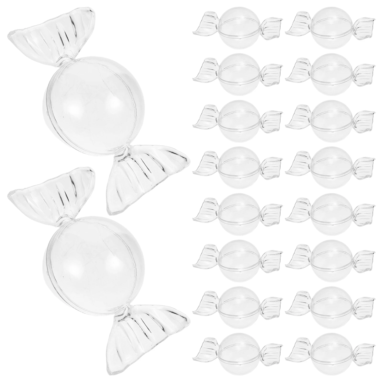 

36 Pcs Creative Wedding Candy Box Packaging Boxes Clear for Treats Favor Heart Shaped Container Plastic Gift Mini