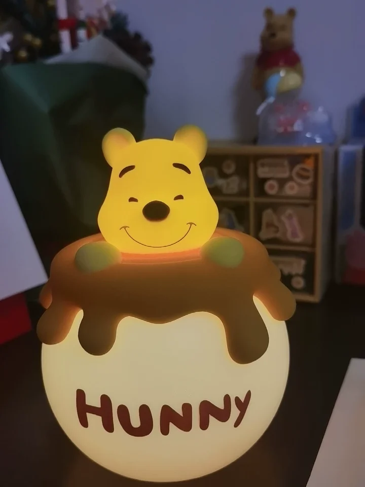 

Винни-Пух силиконовый ночник подарок на день рождения для детей спальня лампа для сна защита глаз прикроватное освещение