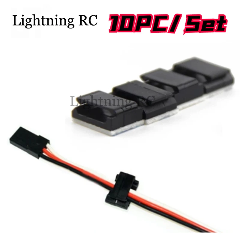 

10pc/set RC Cable manager Connector ESC light Servo line Y line Extension cord Switch line RC buggy drift truck Crawler Scale