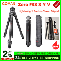 Coman Zero X Zero Y / V Zero F38 Lightweight Carbon Travel Tripod with Extend 1/4 Screw 360 Adjustable With Ballhead Tripod Head