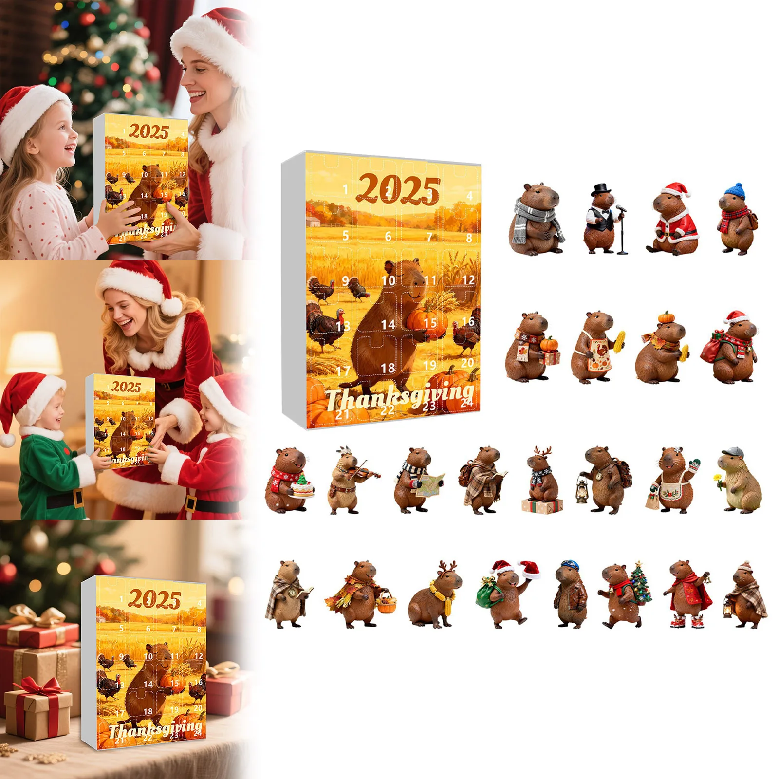 مؤقت اللعبة للأطفال تقويم القدوم تشريح عيد الميلاد العد التنازلي قلادة تحتوي على 24 المعلقات الاكريليك ساعات دش مناسبة #4