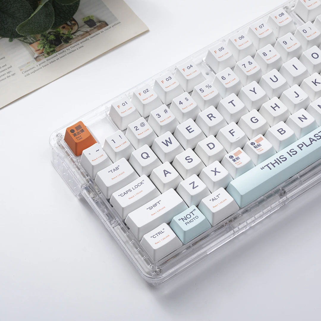 Capuchons de clavier sur le thème du plastique, sublimation de matériau PBT, OEM 402, 87, 84, 75, 68