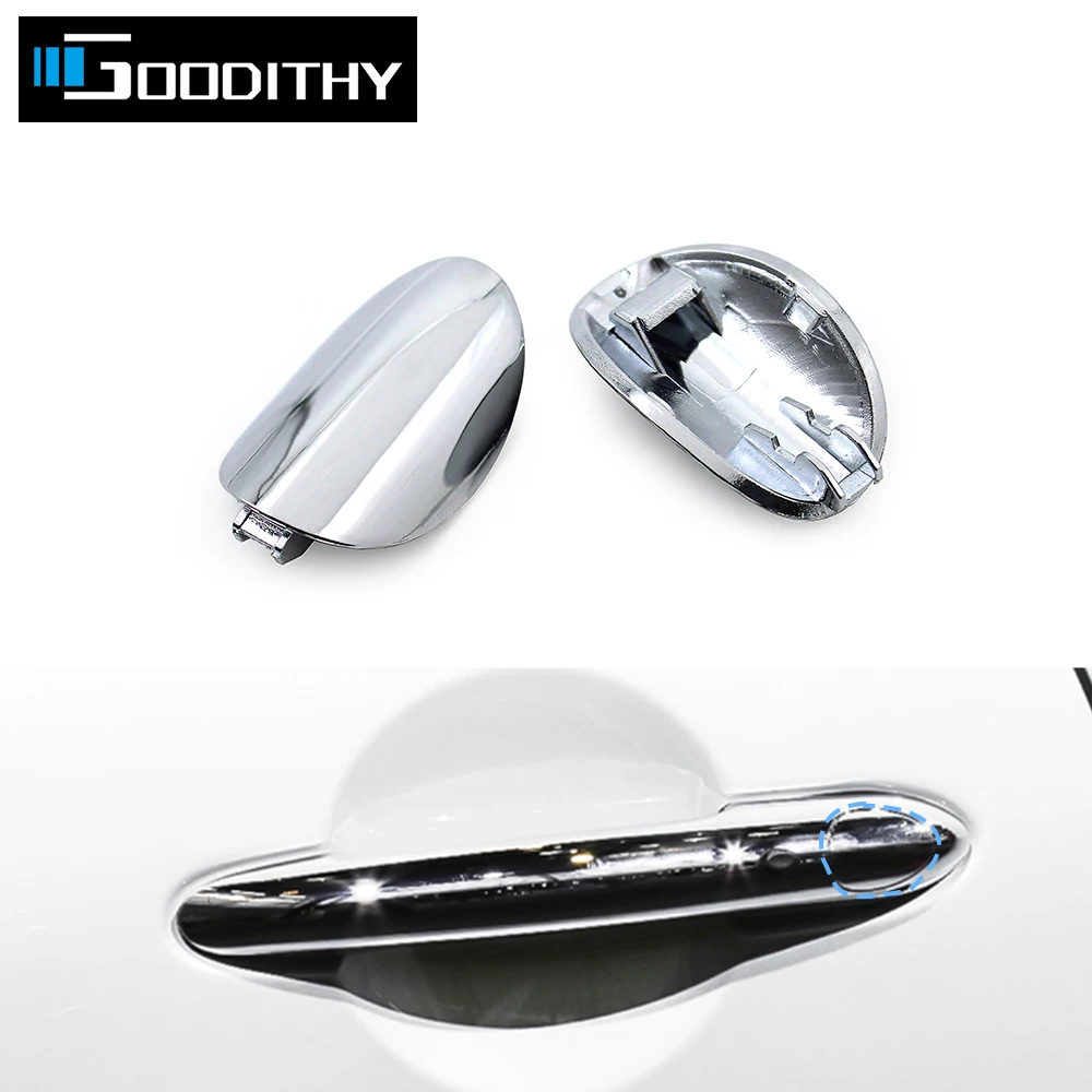 For BMW Mini Cooper JCW One F54 F55 F56 F57 F60 Car Front Outside Door Handle Lock Key Hole Cover Trim Chrome Cap 51217431945