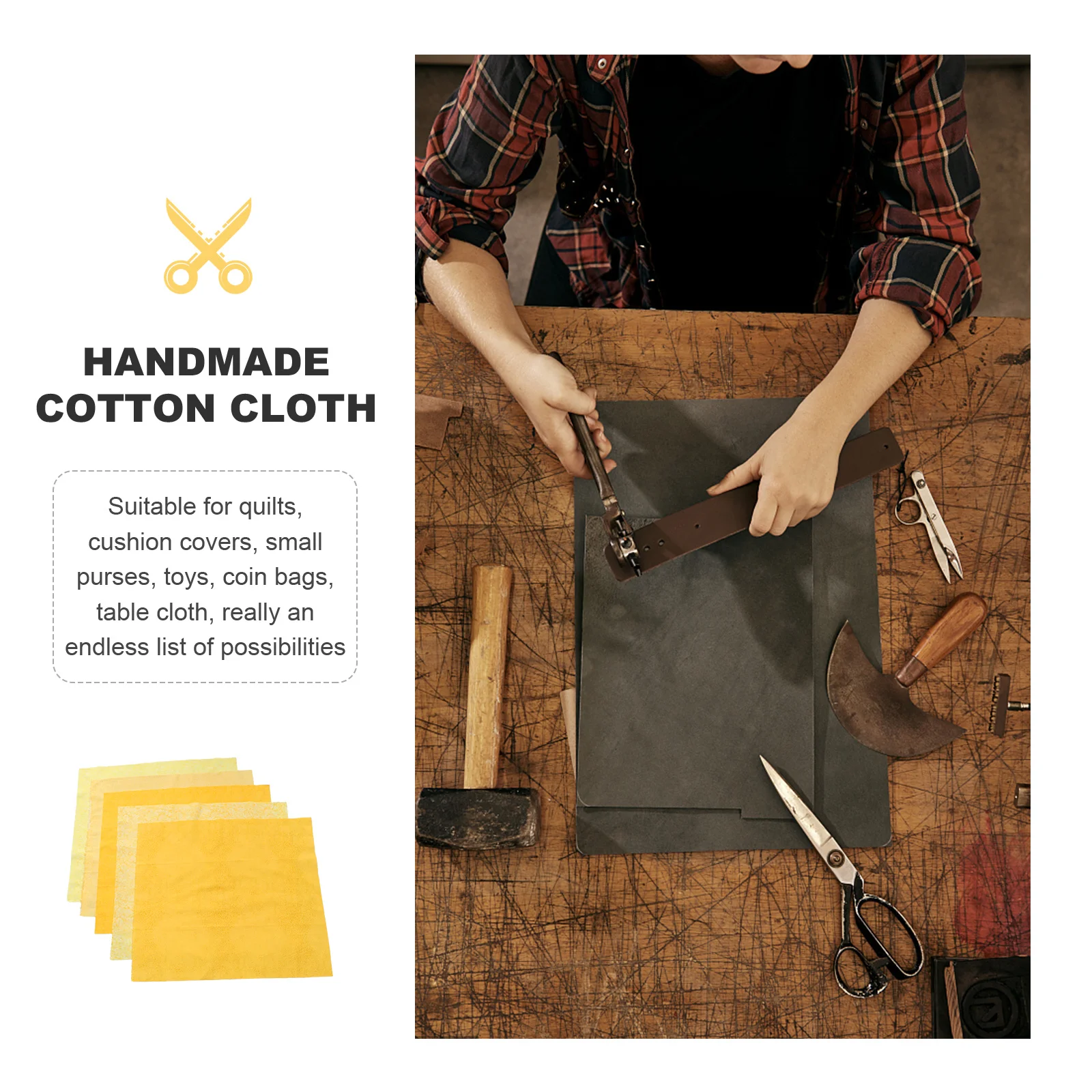 

5pcs Cotton Fabric By The Yard Printed Patchwork Quilting Material For Diy Crafts Home Decor Hair Accessories Soft Washable