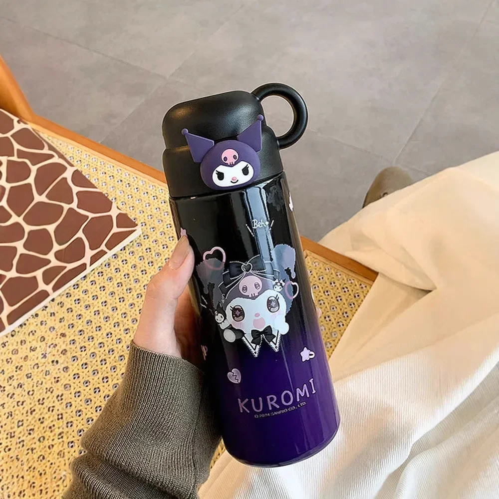 

New Sanrios Hello Kittys Water Cups Kawaii Cinnamoroll Thermos Cartoon Pochacco Juice Cup SS316 Insulated Drink Bottle Kid Gifts