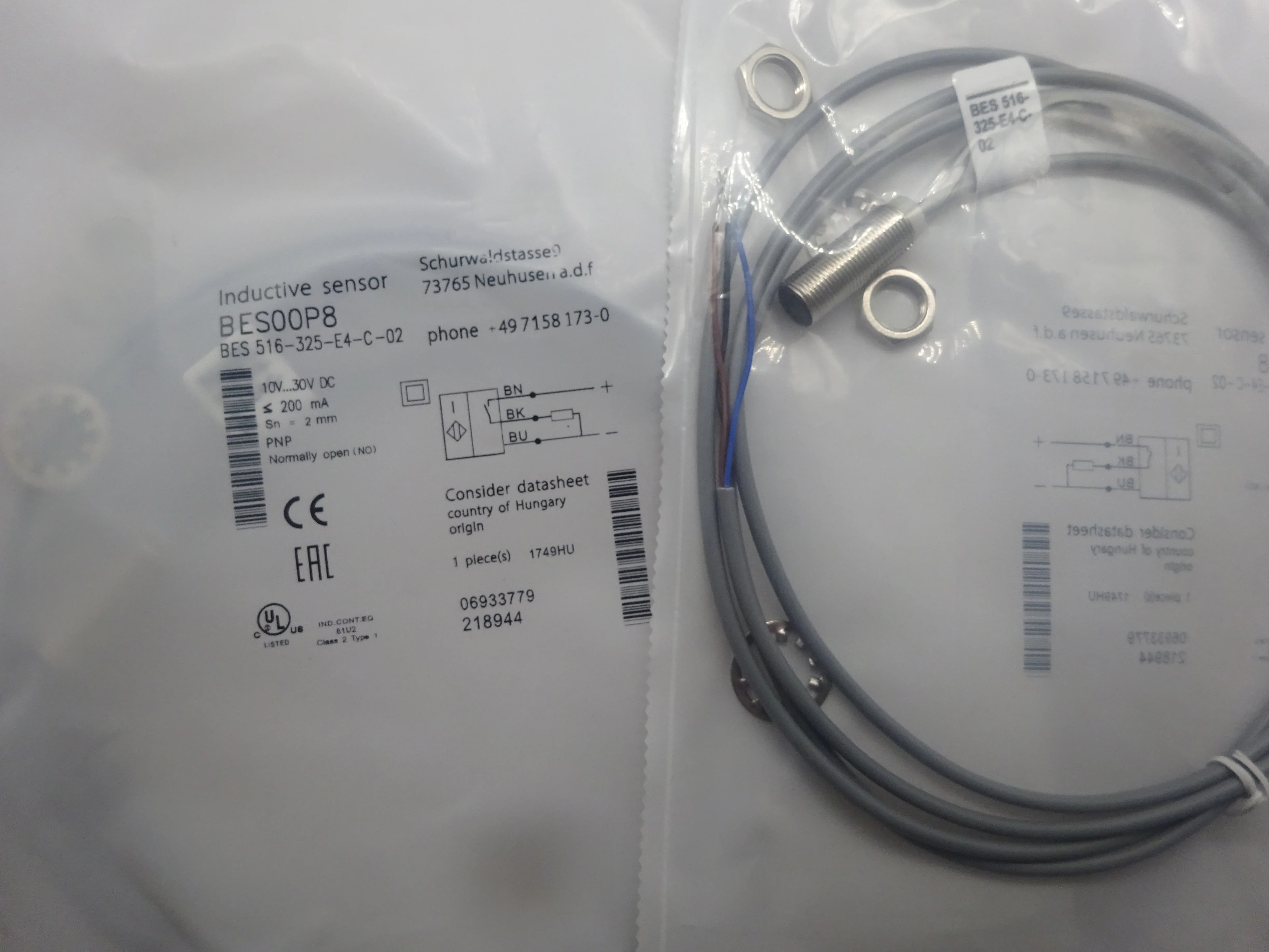 

In Stock New Proximity Switch Sensor BES 516-325-E4-C-02 BES 516-325-G-E4-C-02 High Quality Seller DHL FEDEX UPS