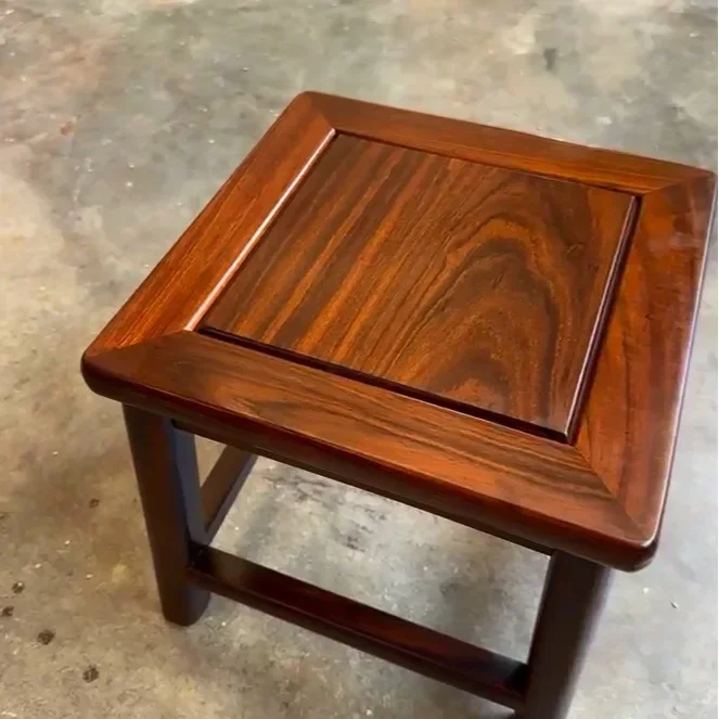 Mahogany East African rosewood small square stool pure solid wood children's stool home living room learning children's chair