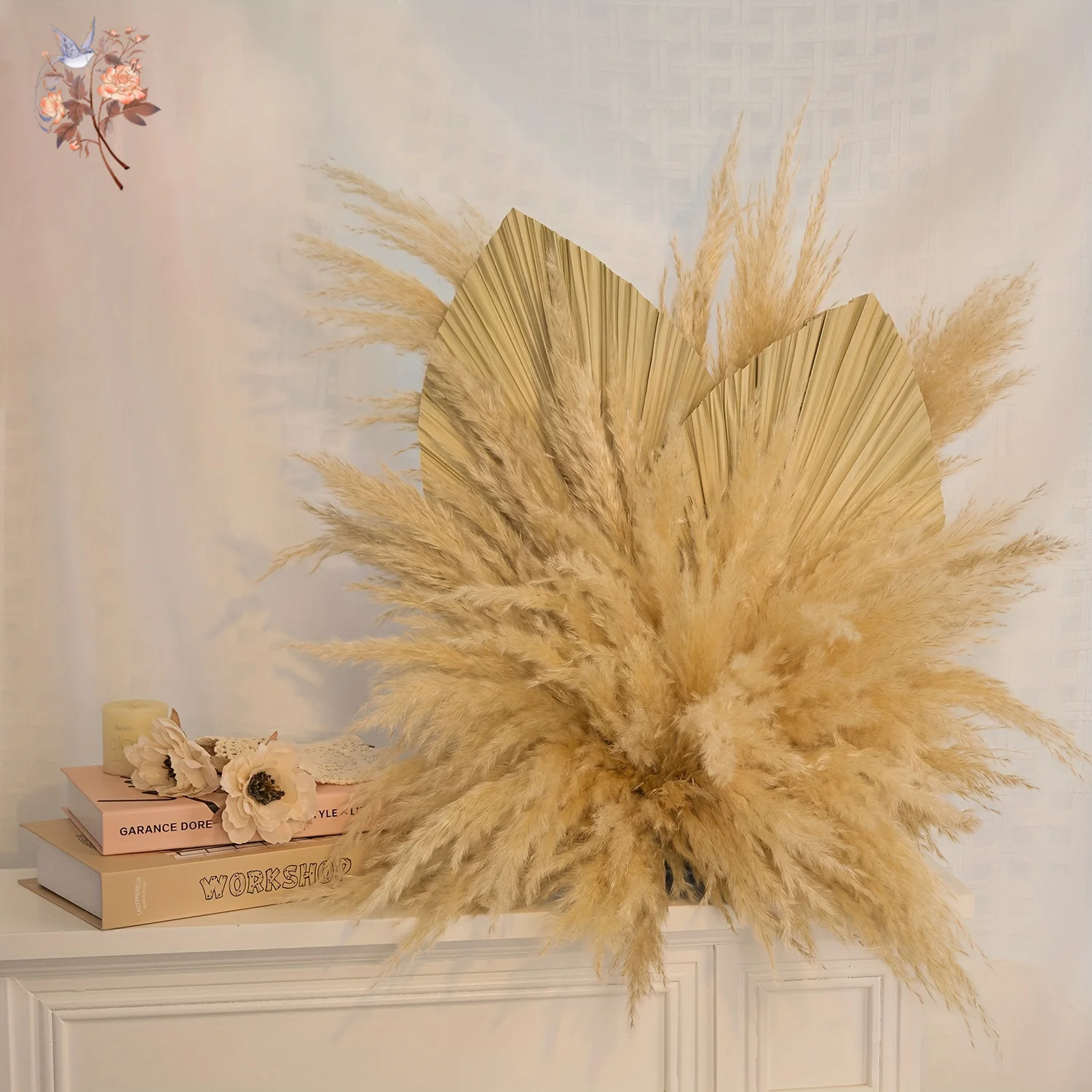 رقيق بامباس العشب المجففة زهرة DIY بها بنفسك ترتيب للمنزل حفلات الزفاف الأحداث ديكور الطابق الدائمة حديقة الحدث المخططين الزينة